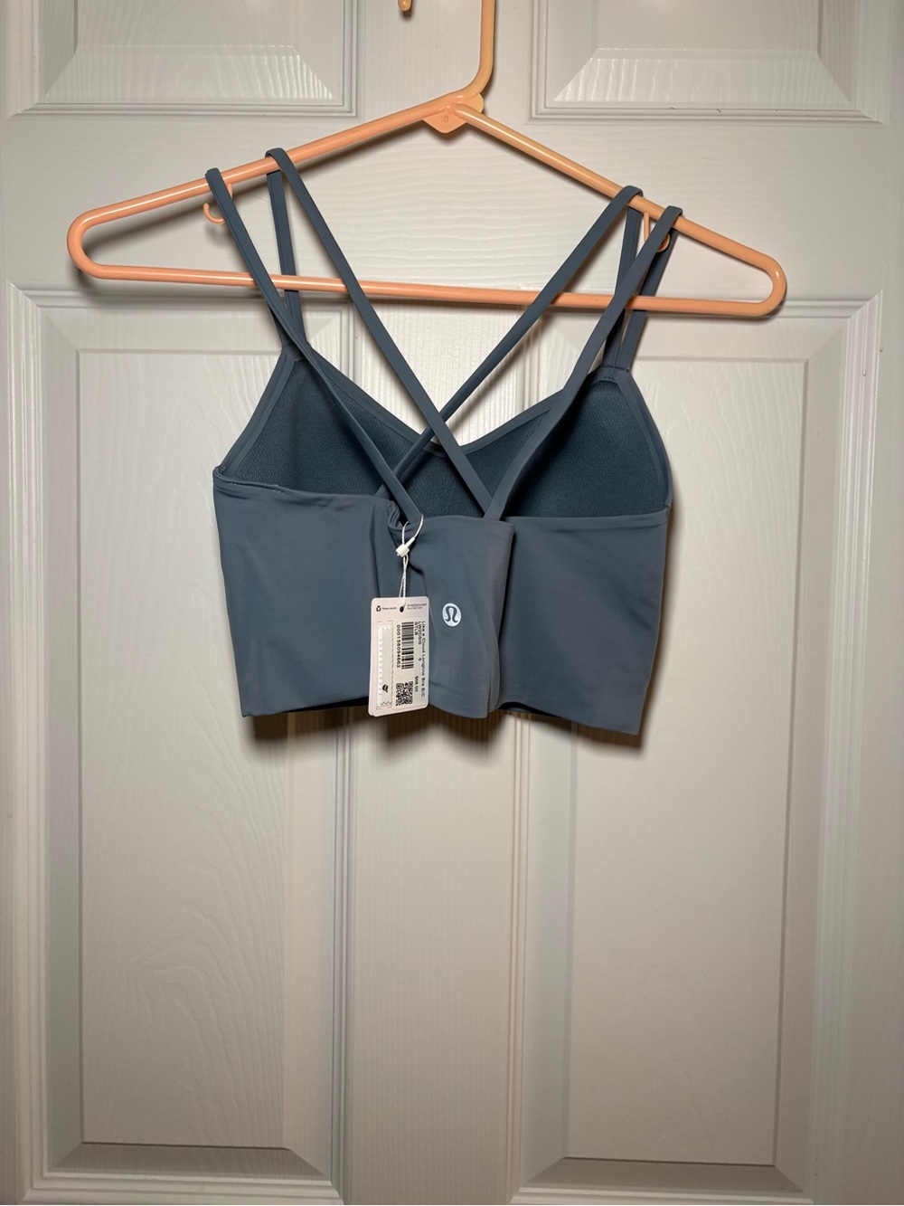 Lululemon Like A Cloud Longline Bra Steel Blue Size 6 NWT